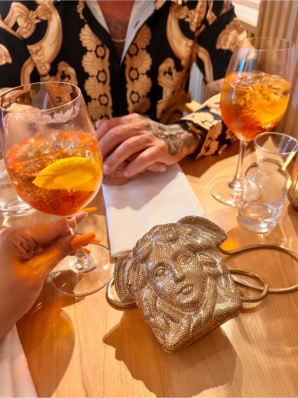 Versace Gold Medusa Mini Bag with Chain - Picture 9 of 11